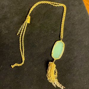 Kendra Scott Rayne tassel necklace mint jade